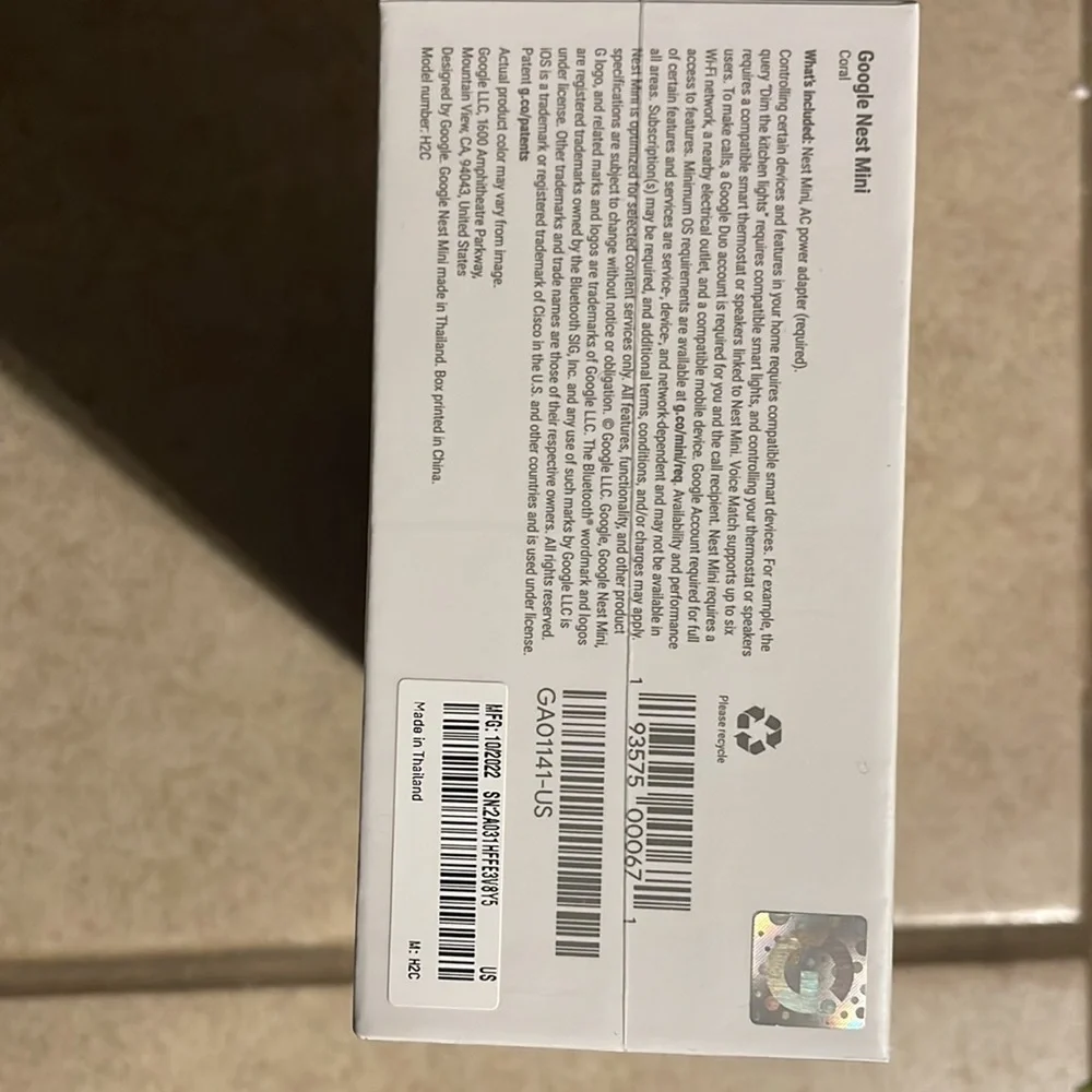 Google Nest Mini 2nd. Generation Smart